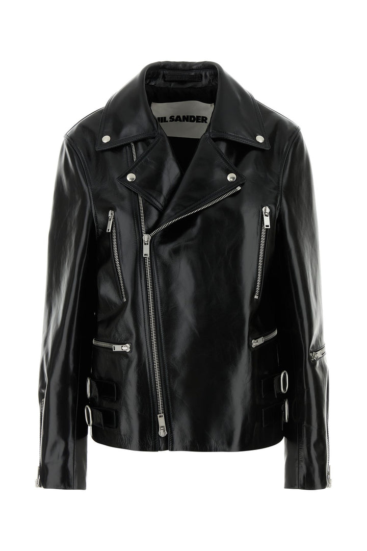 Black leather jacket