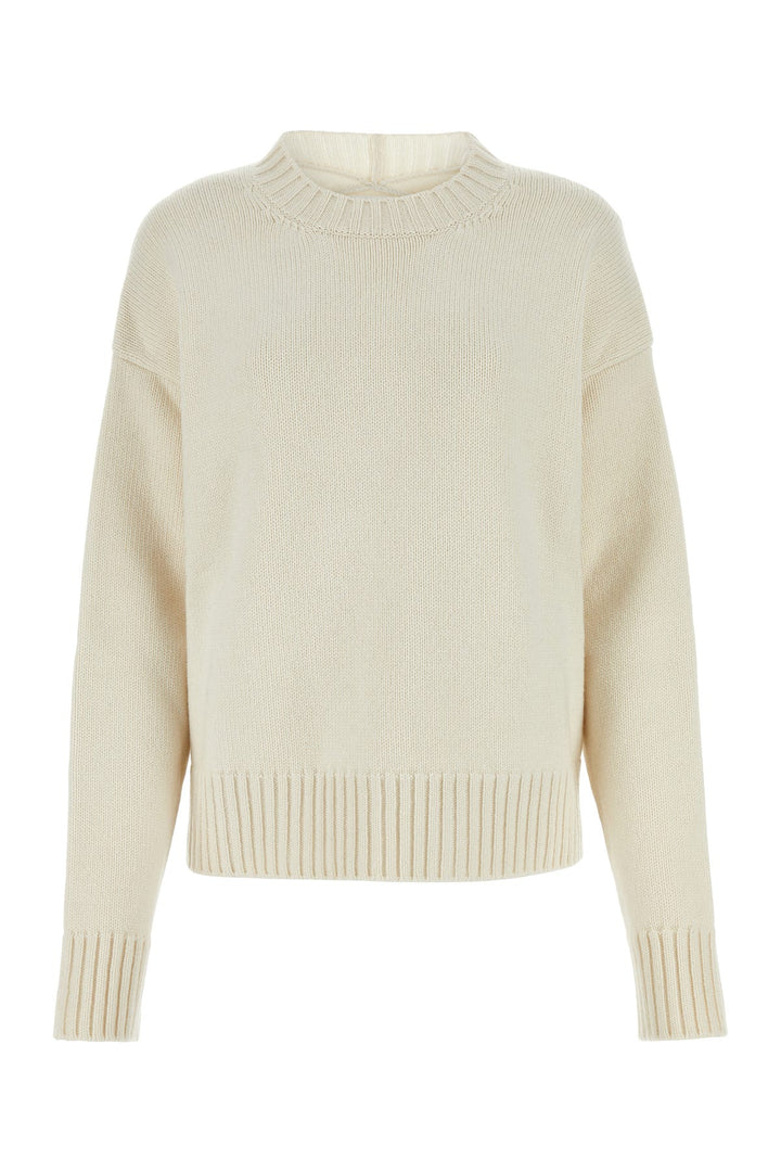 Ivory cashmere blend oversize sweater