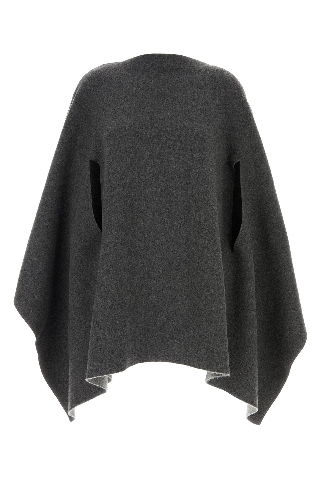 Grey wool blend cape