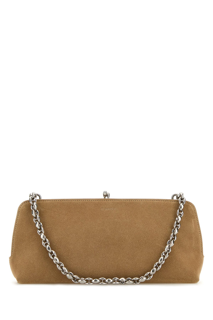 Beige suede Goji shoulder bag