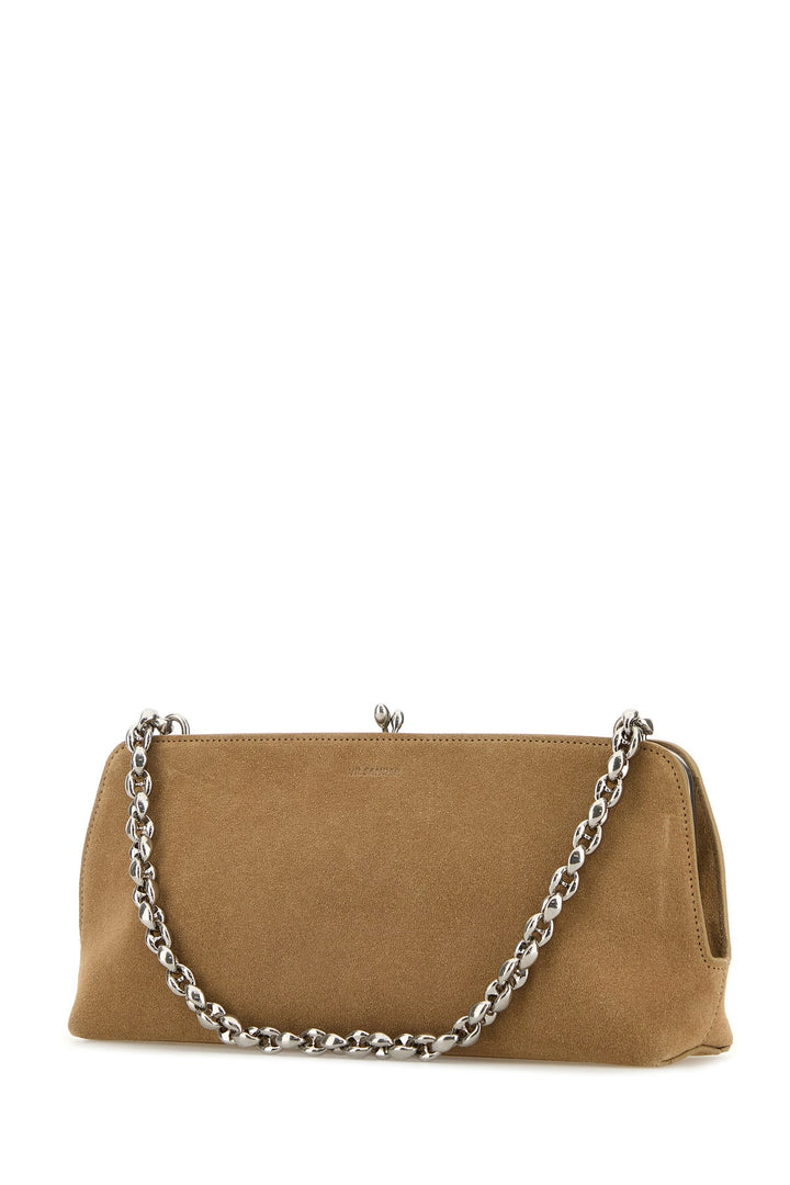 Beige suede Goji shoulder bag