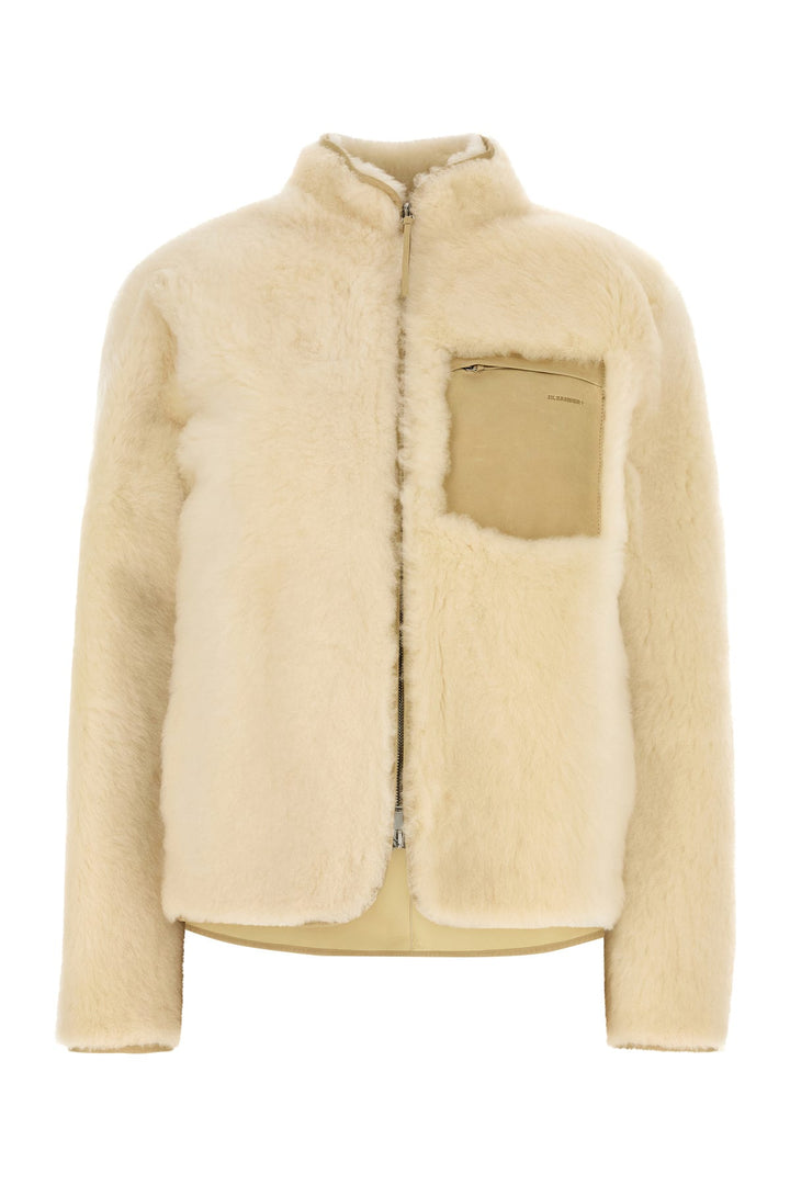 Sand shearling jacket