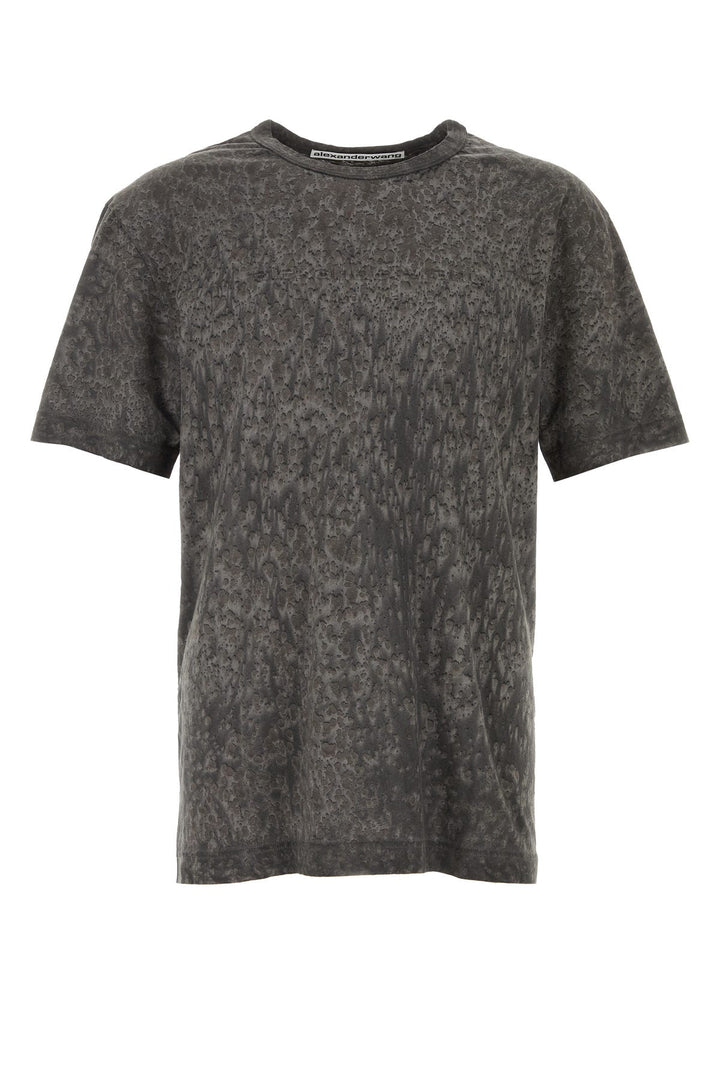 Dark grey cotton blend t-shirt