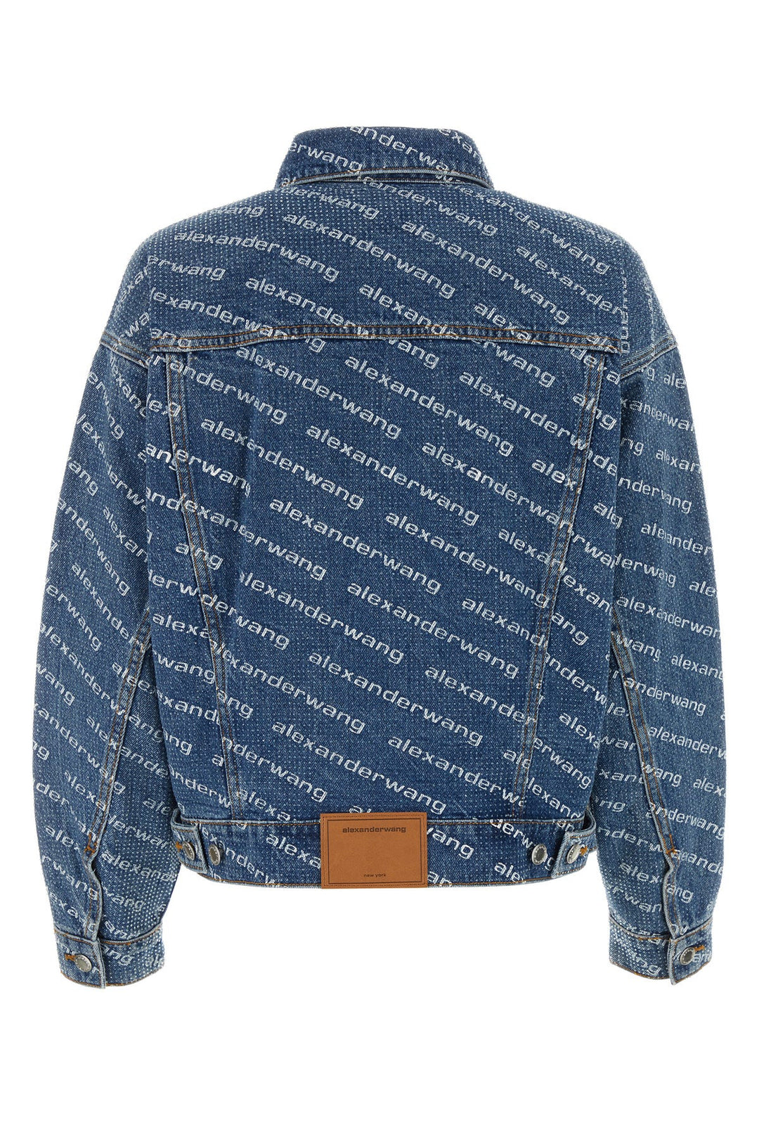 Printed denim oversize jacket