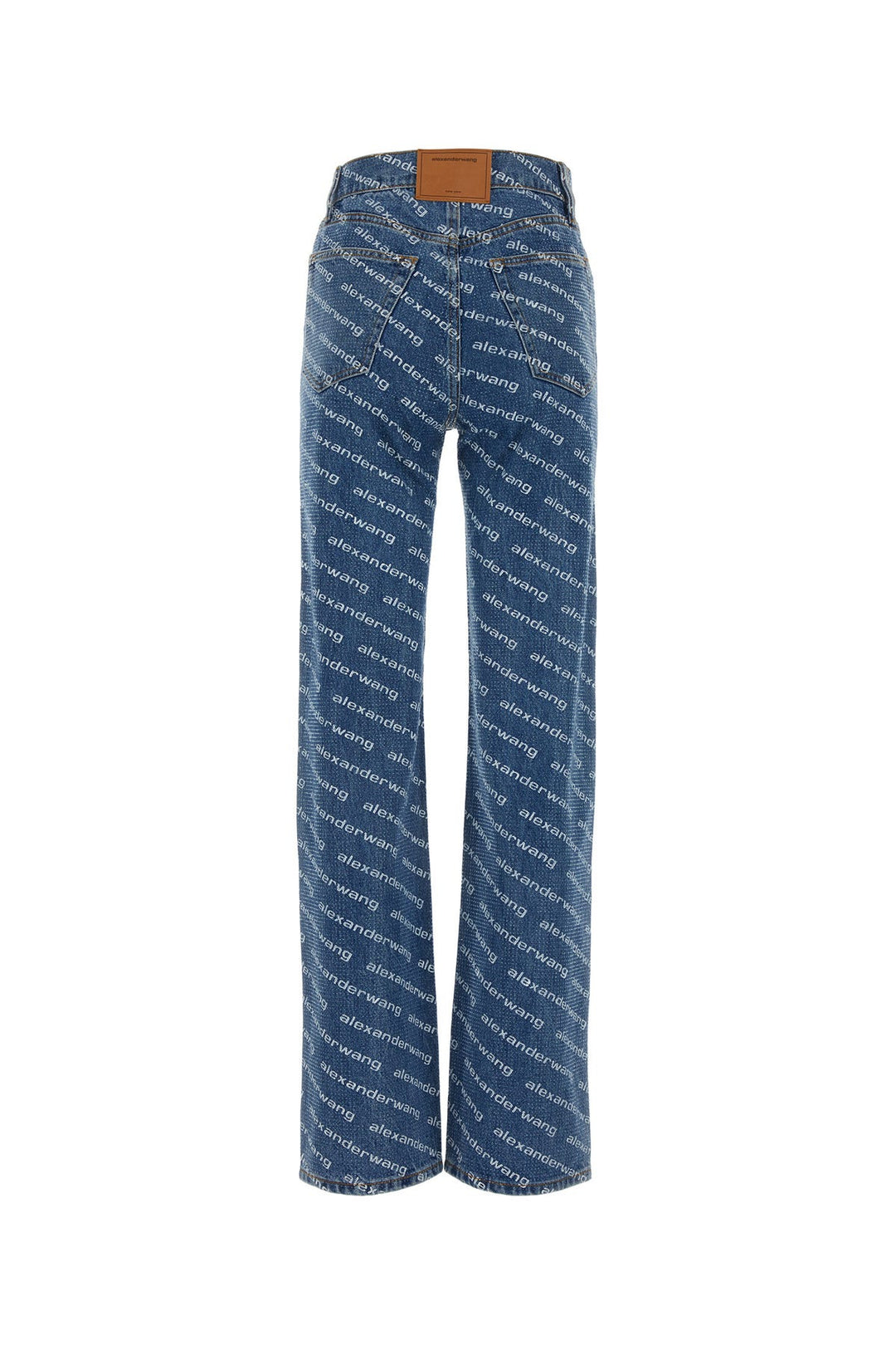 Printed denim jeans