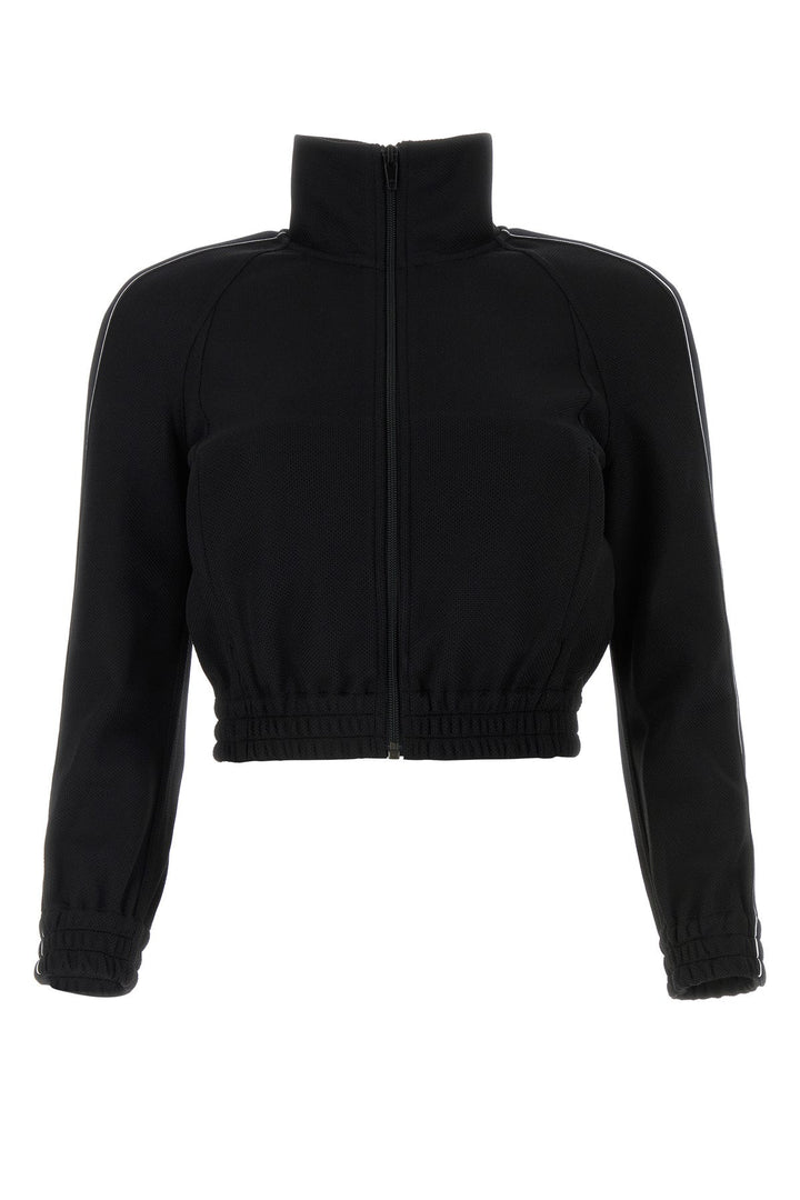 Black polyester sweatshirt