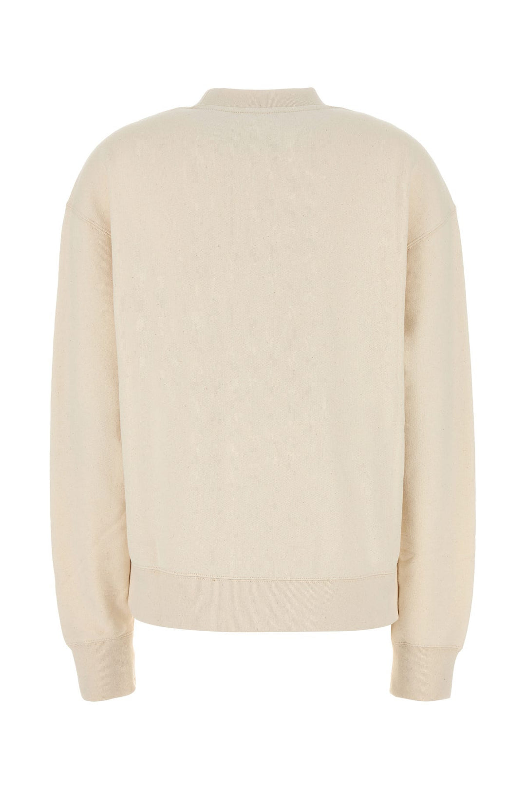 Melange cream cotton oversize sweatshirt