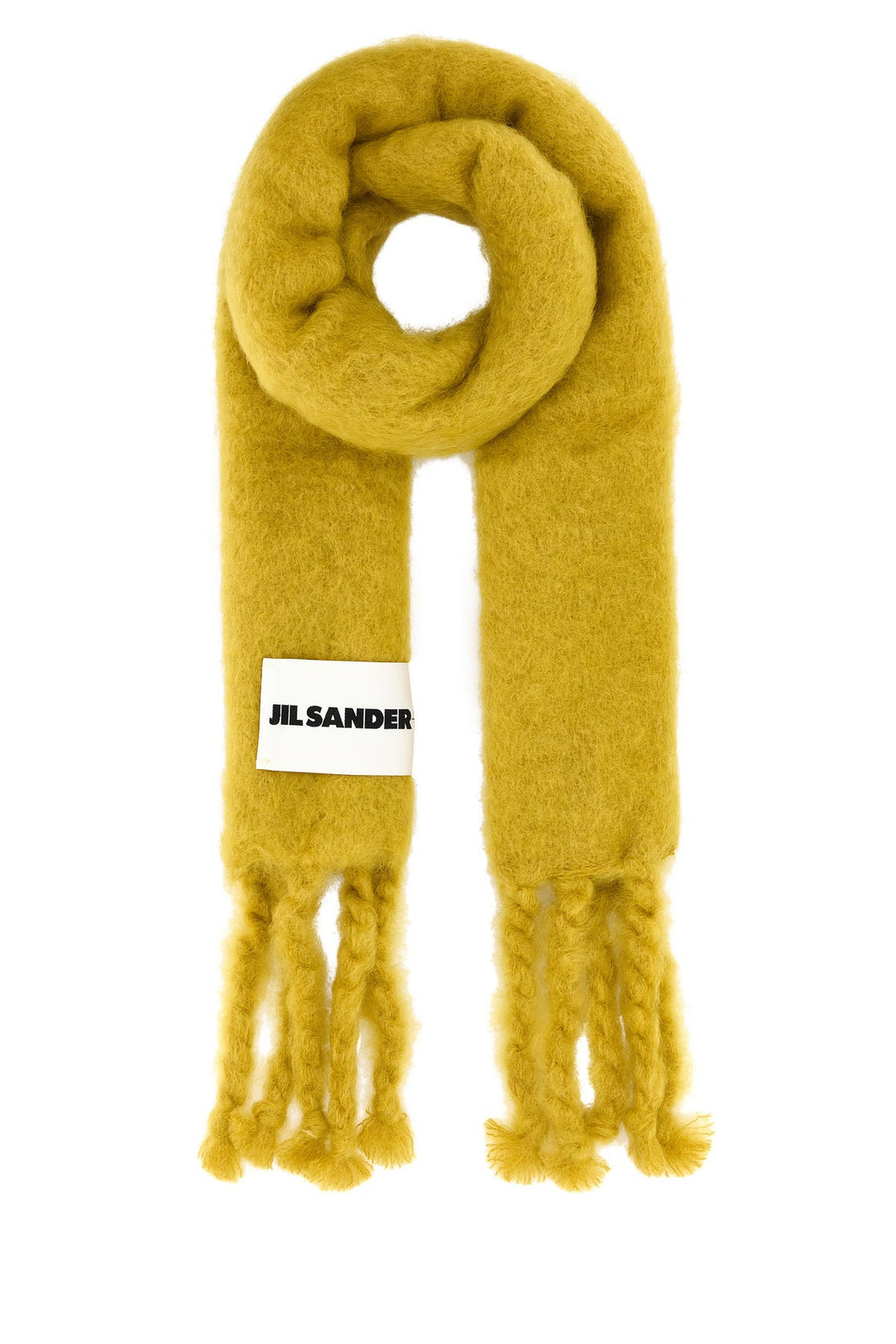 Mustard mohair blend scarf