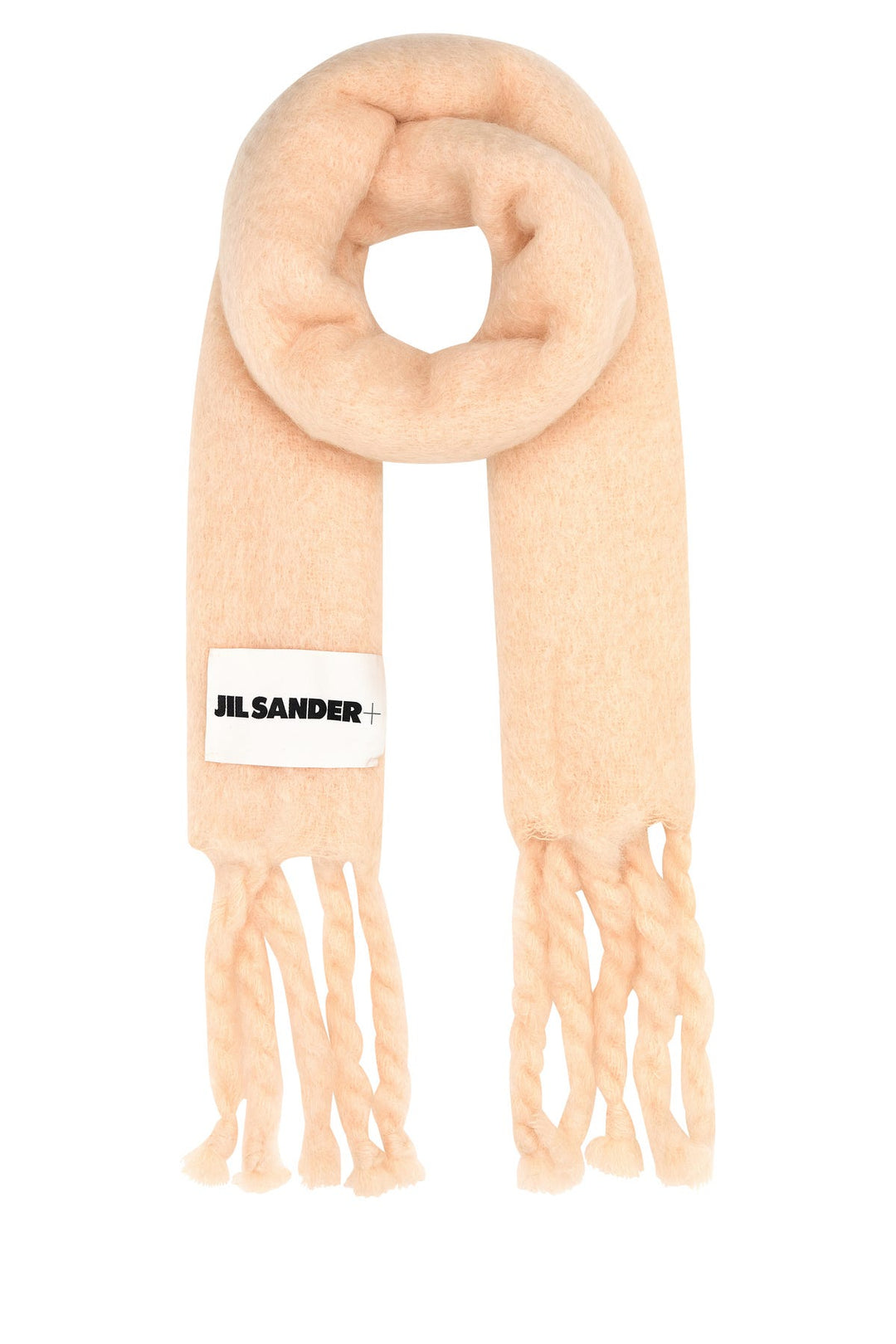 Light pink mohair blend scarf