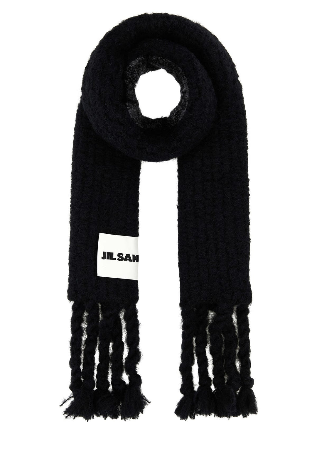 Black mohair blend scarf