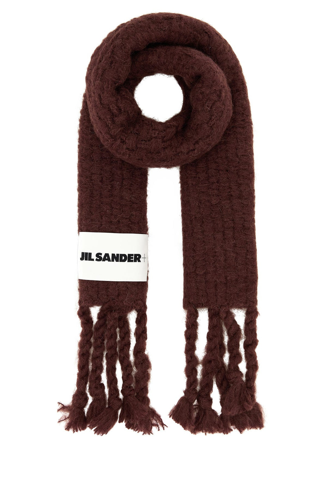 Brown mohair blend scarf