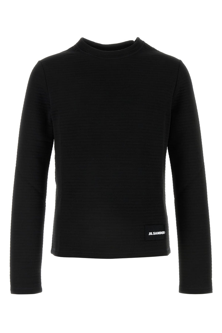 Black polyester blend sweatshirt