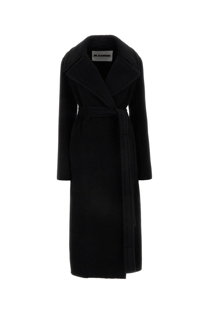 Black llama blend coat