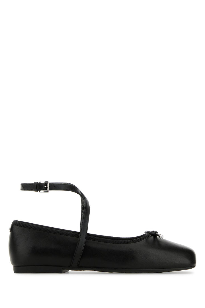 Black leather Collette ballerinas