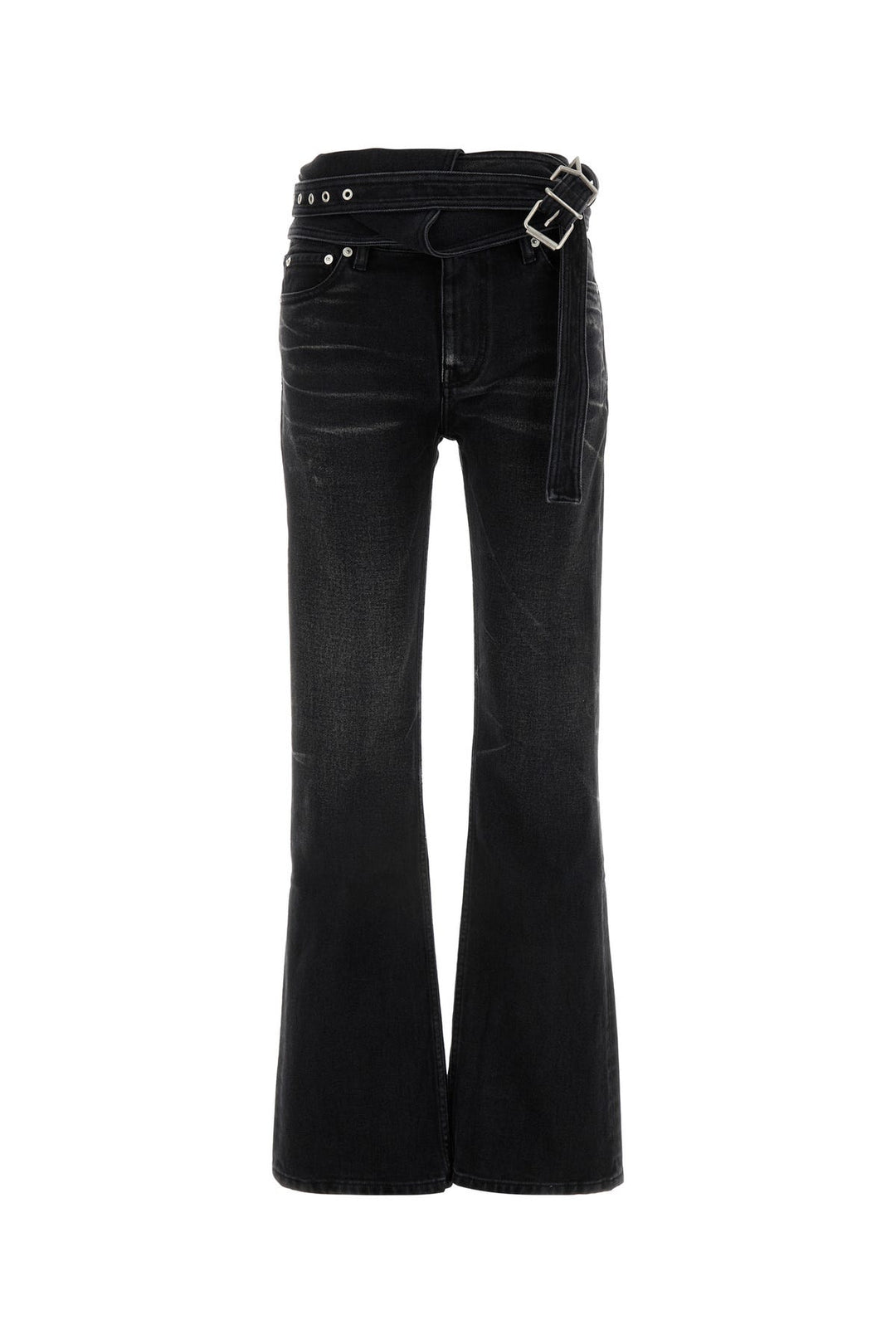 Black denim jeans