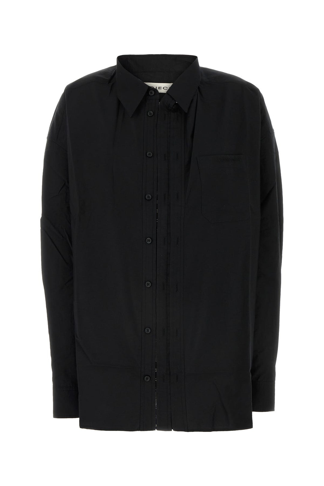 Black poplin oversize shirt