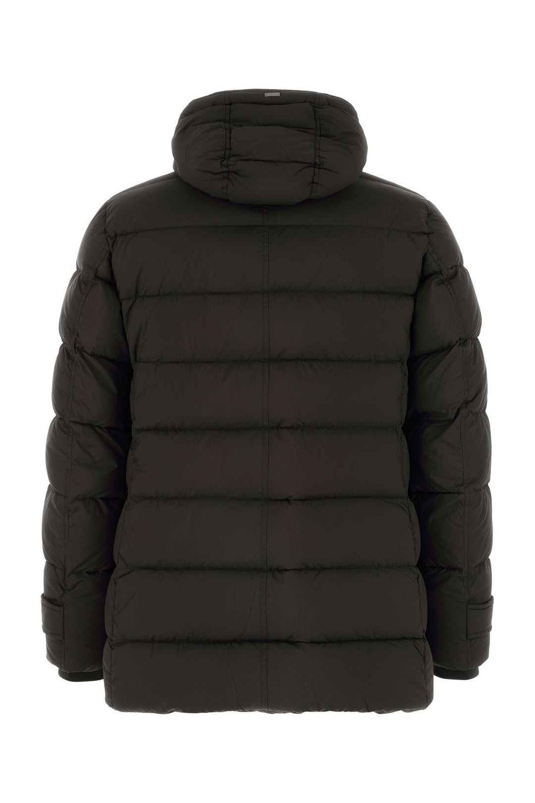 Brown nylon down jacket