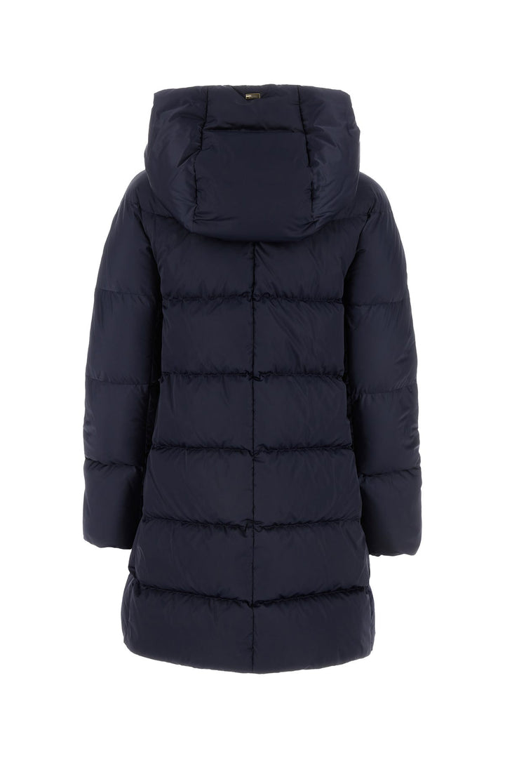 Dark blue polyester down jacket