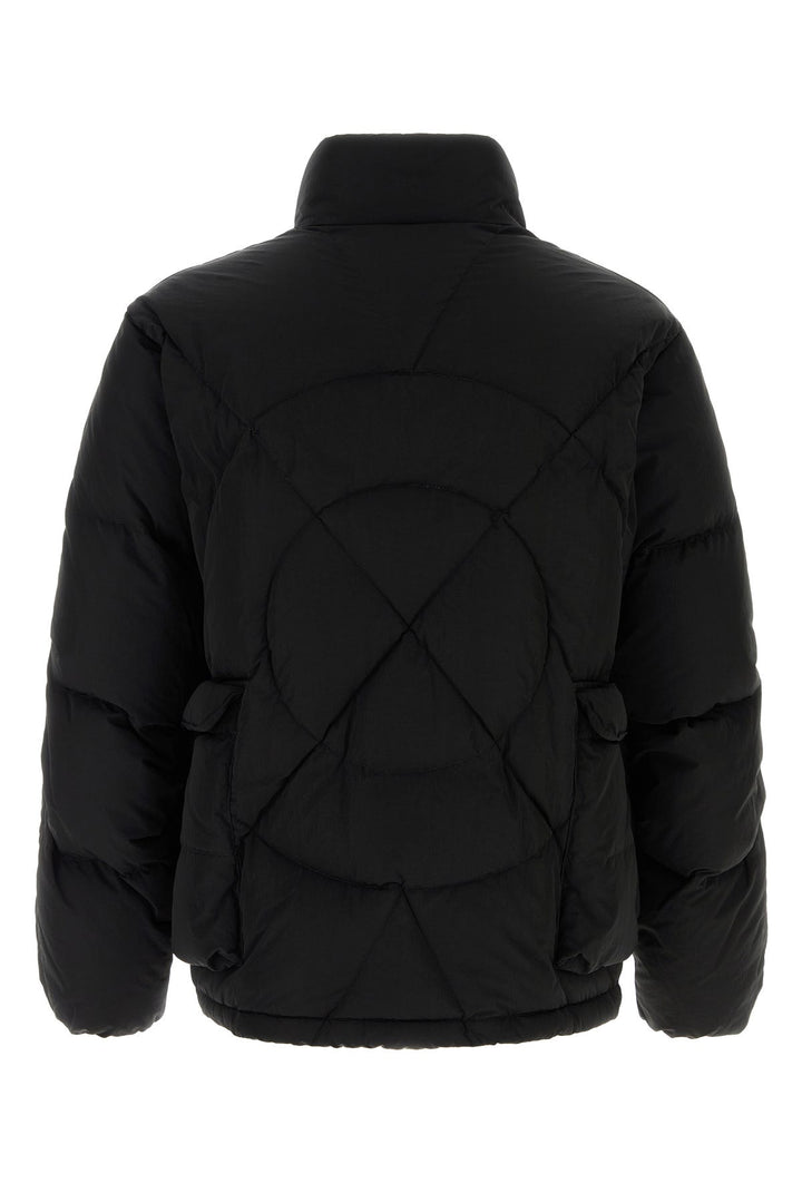 Black nylon down jacket