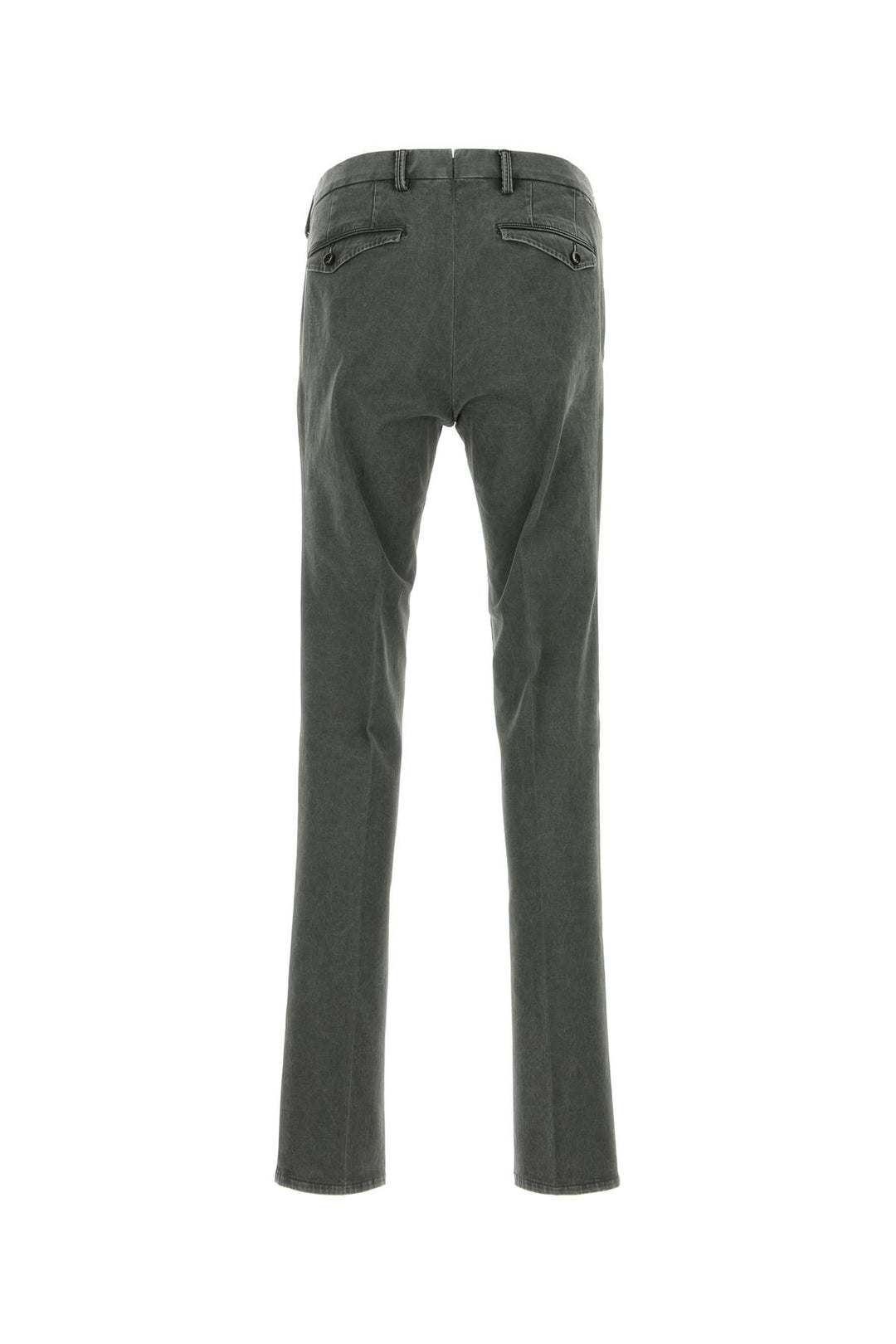 Dark green stretch cotton pant