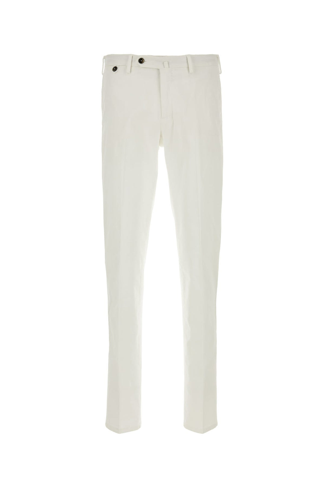 White stretch cotton pant