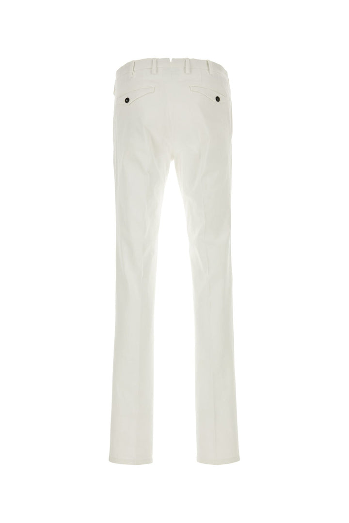 White stretch cotton pant