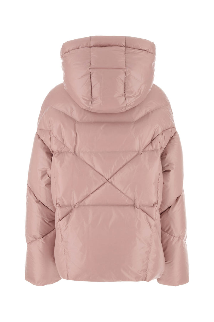 Pastel pink nylon down jacket