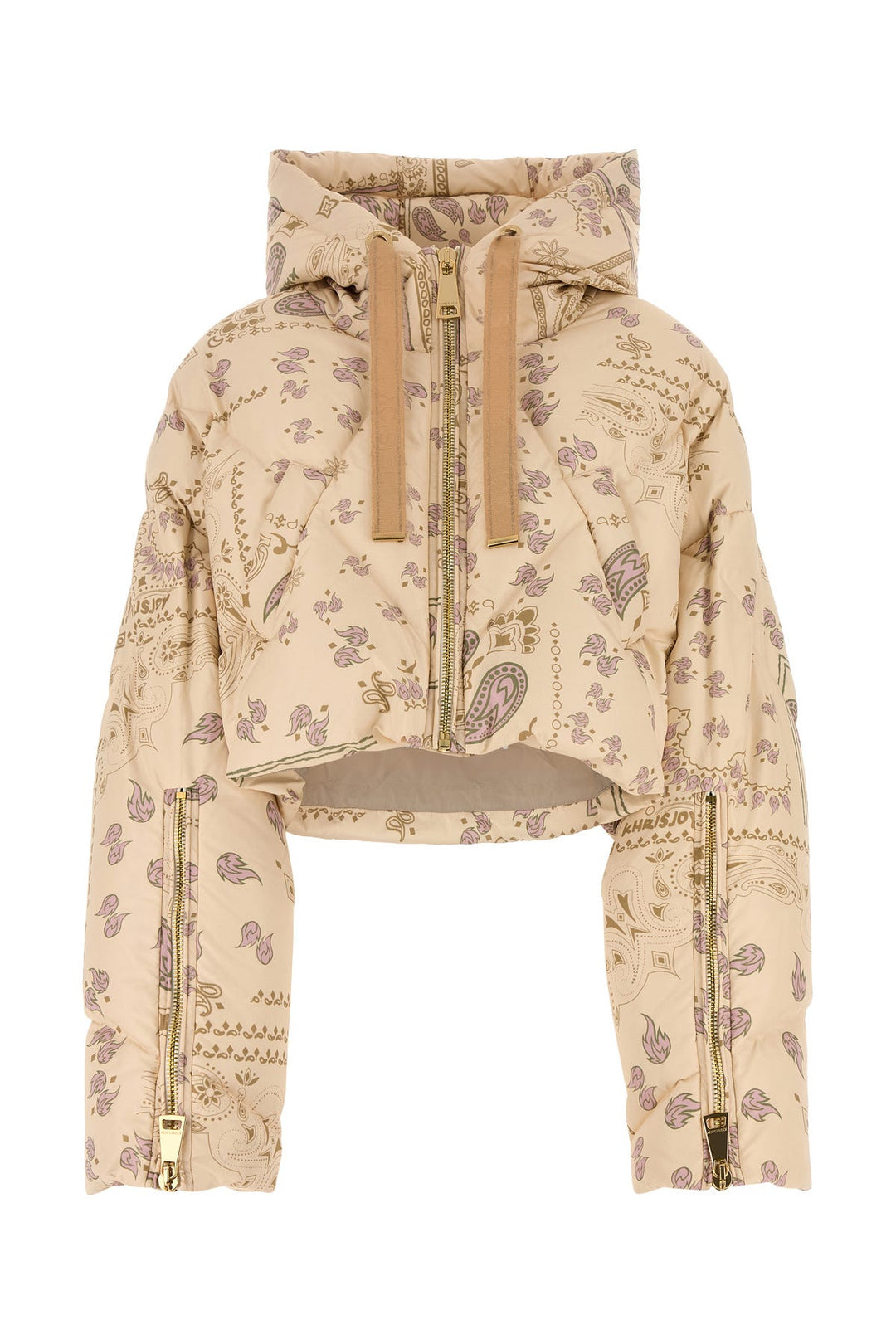 Printed polyester down jacket