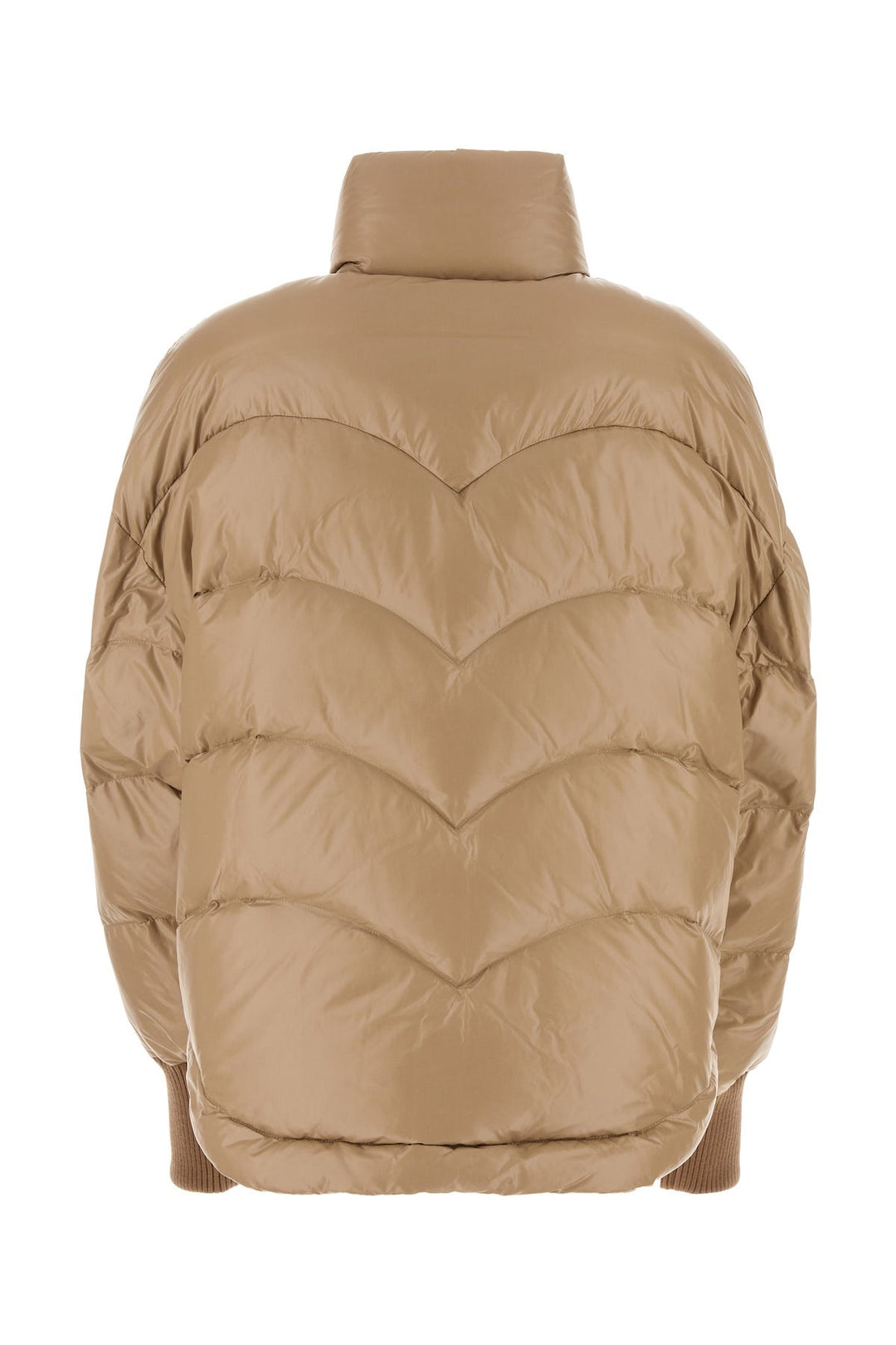 Beige nylon down jacket