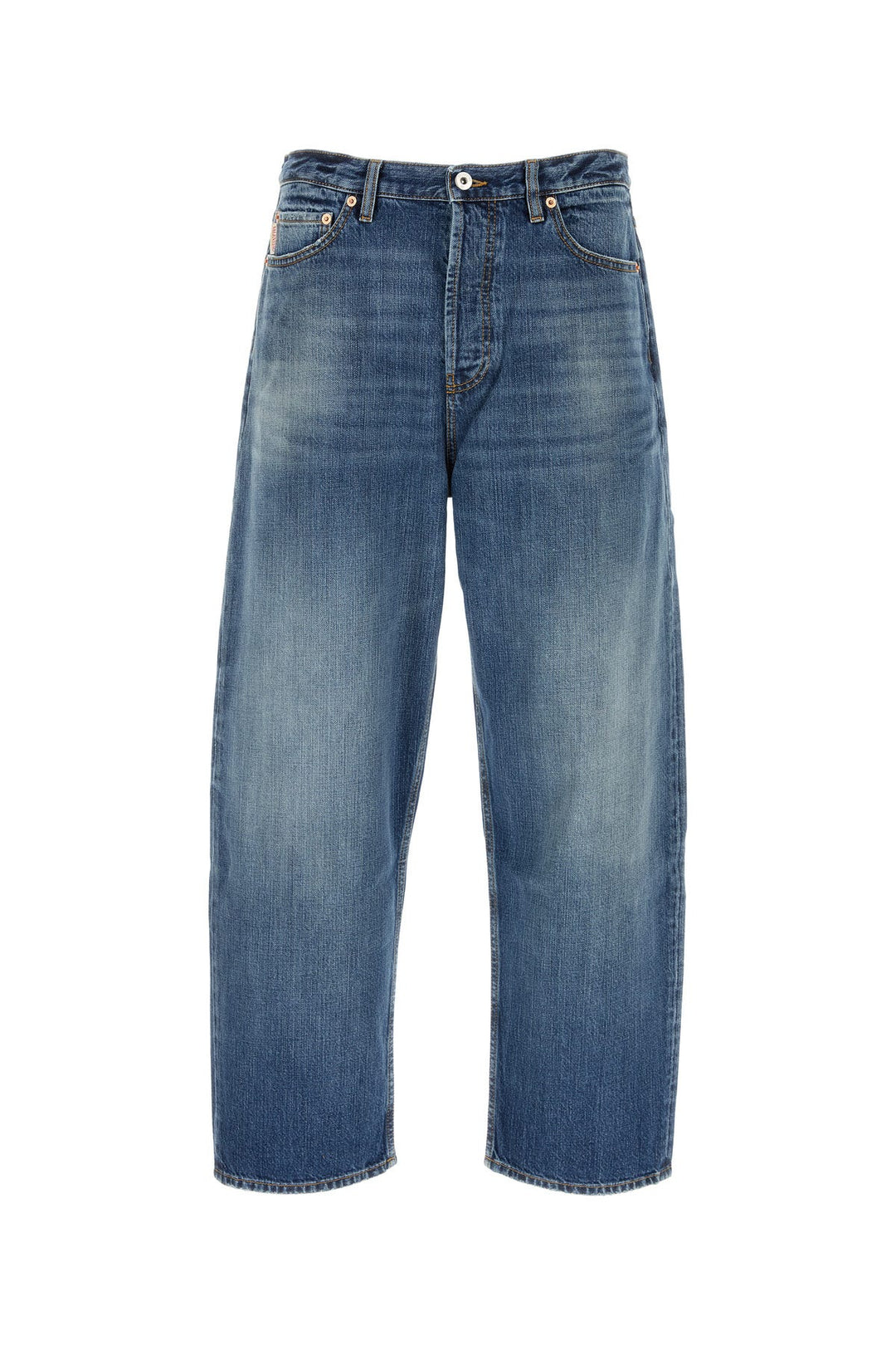 Denim wide-leg jeans