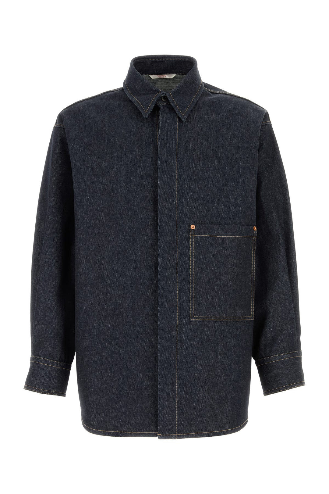 Dark blue denim oversize shirt