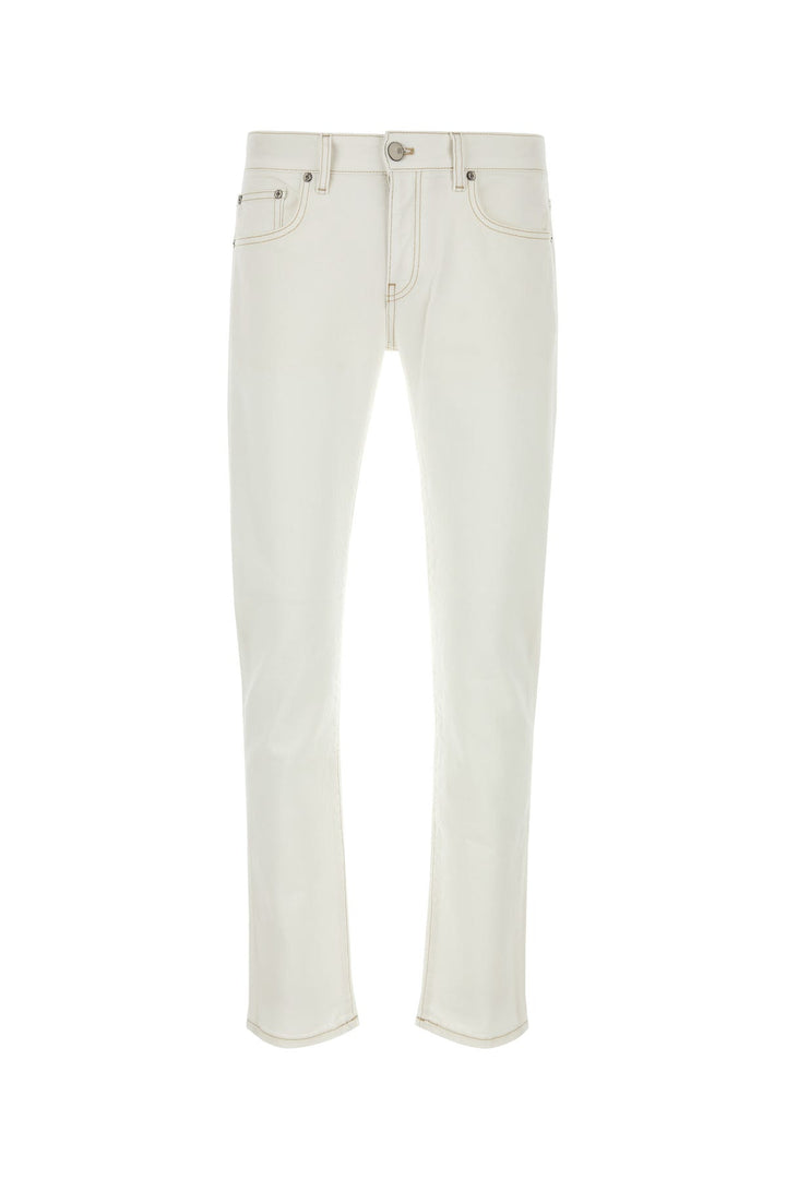 White stretch denim Swing jeans