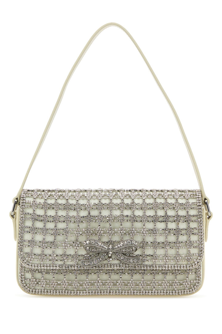 Embellished satin handbag