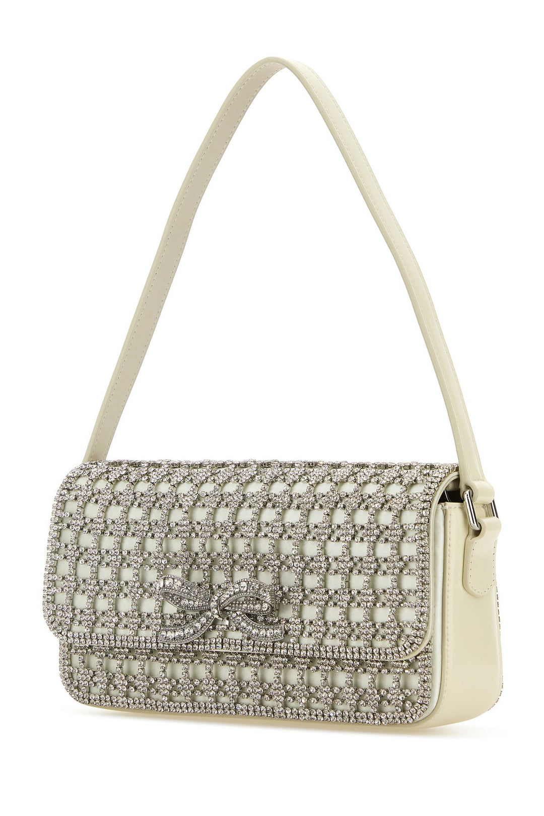 Embellished satin handbag