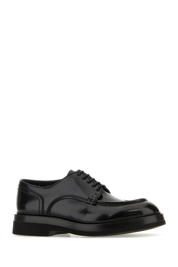 Black leather Gunnar lace-up shoes