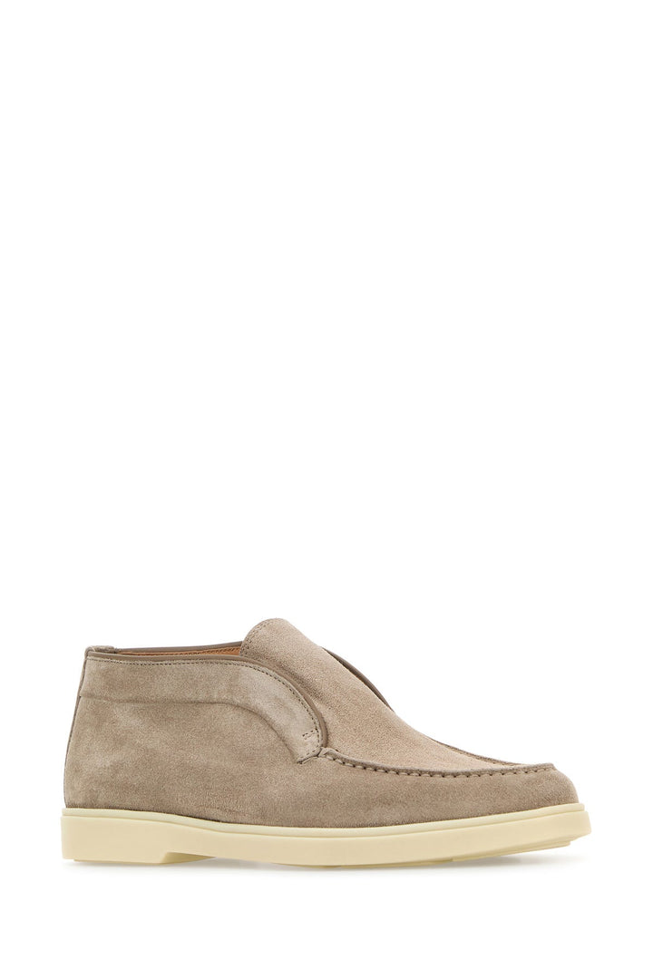 Dove grey suede ankle boots