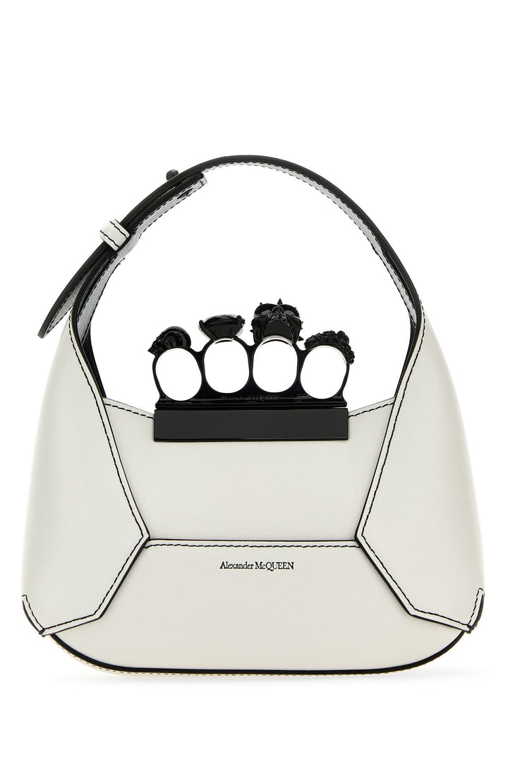 White leather mini The Jewelled Hobo handbag