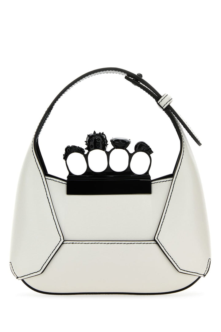 White leather mini The Jewelled Hobo handbag