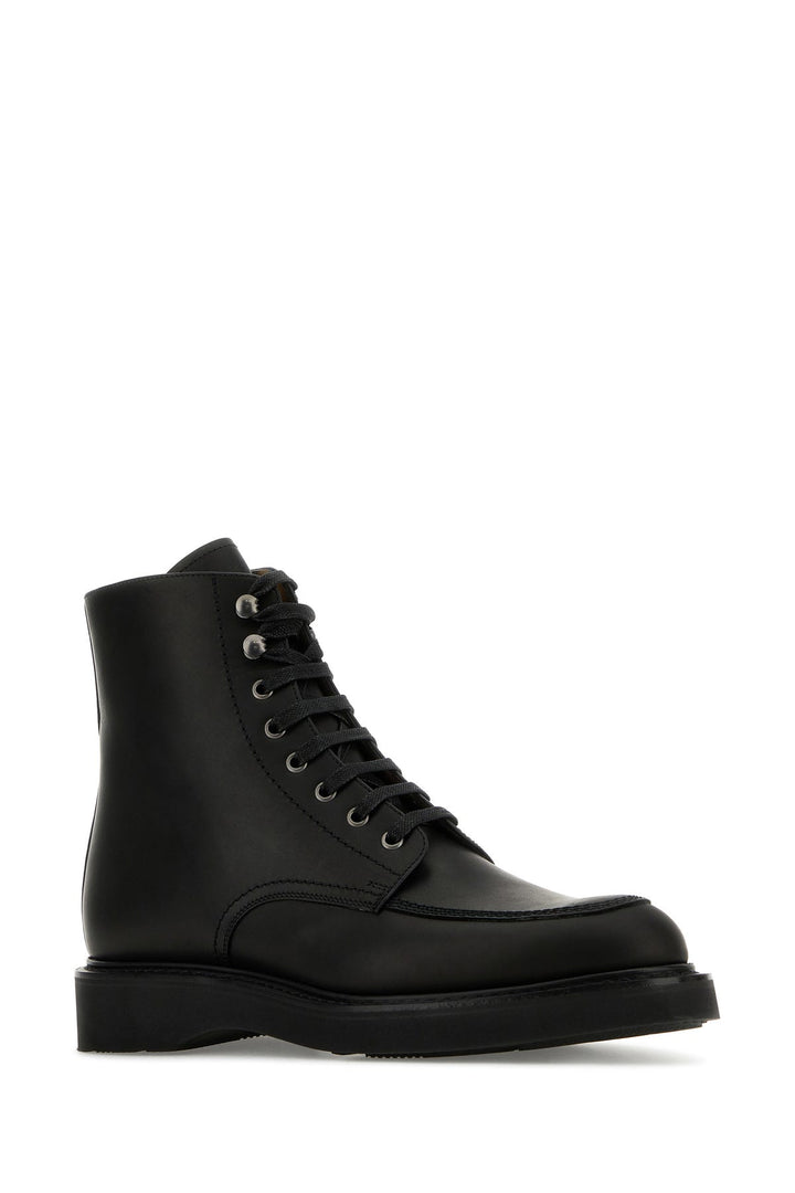 Black leather Newick ankle boots