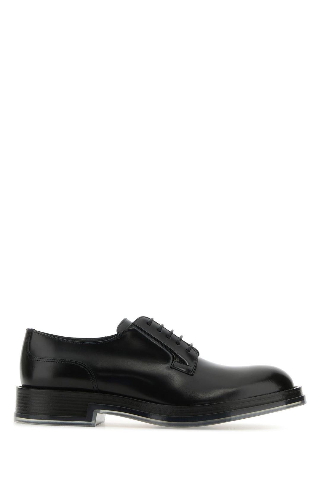 Black leather Float lace-up shoes