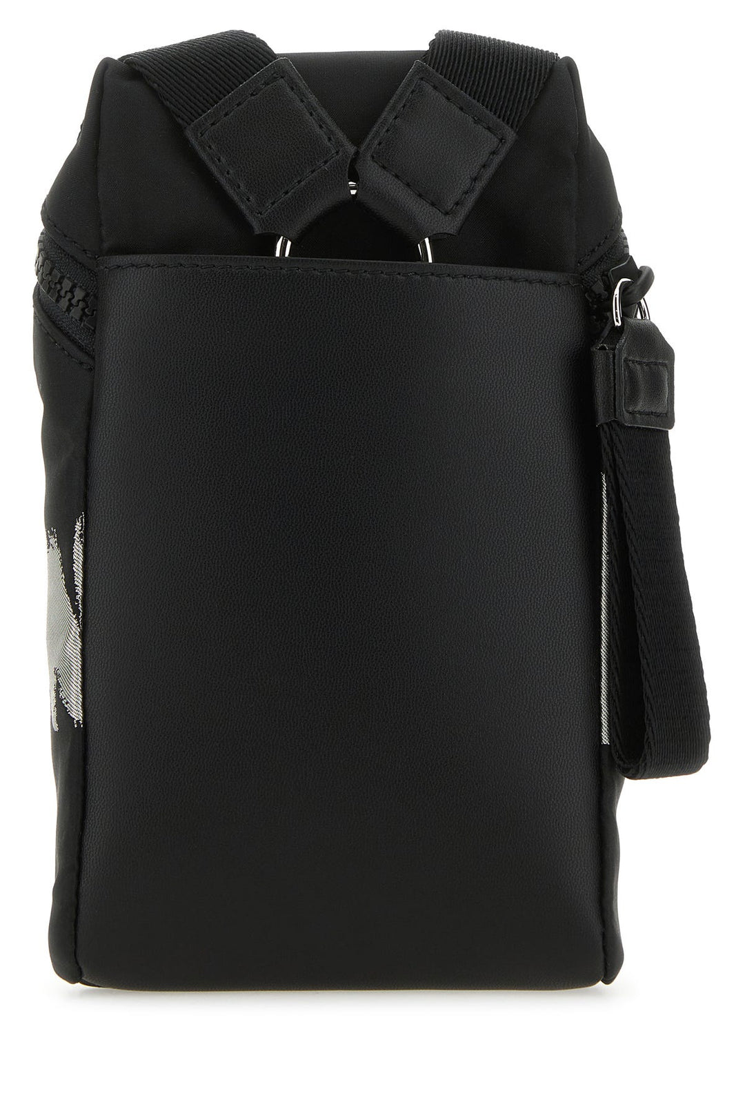 Black fabric McQueen Graffiti crossbody bag