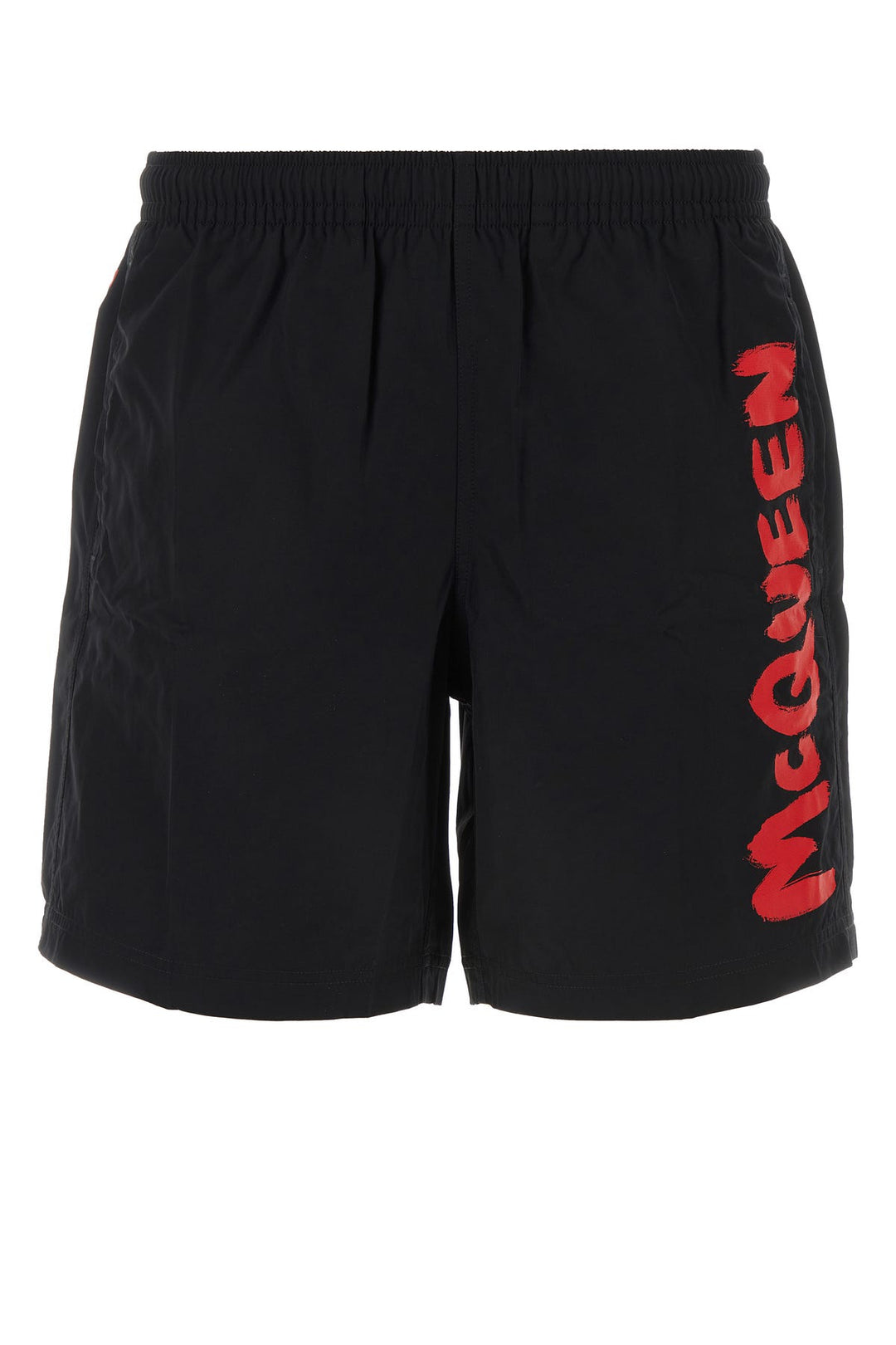 Black nylon swimming shorts