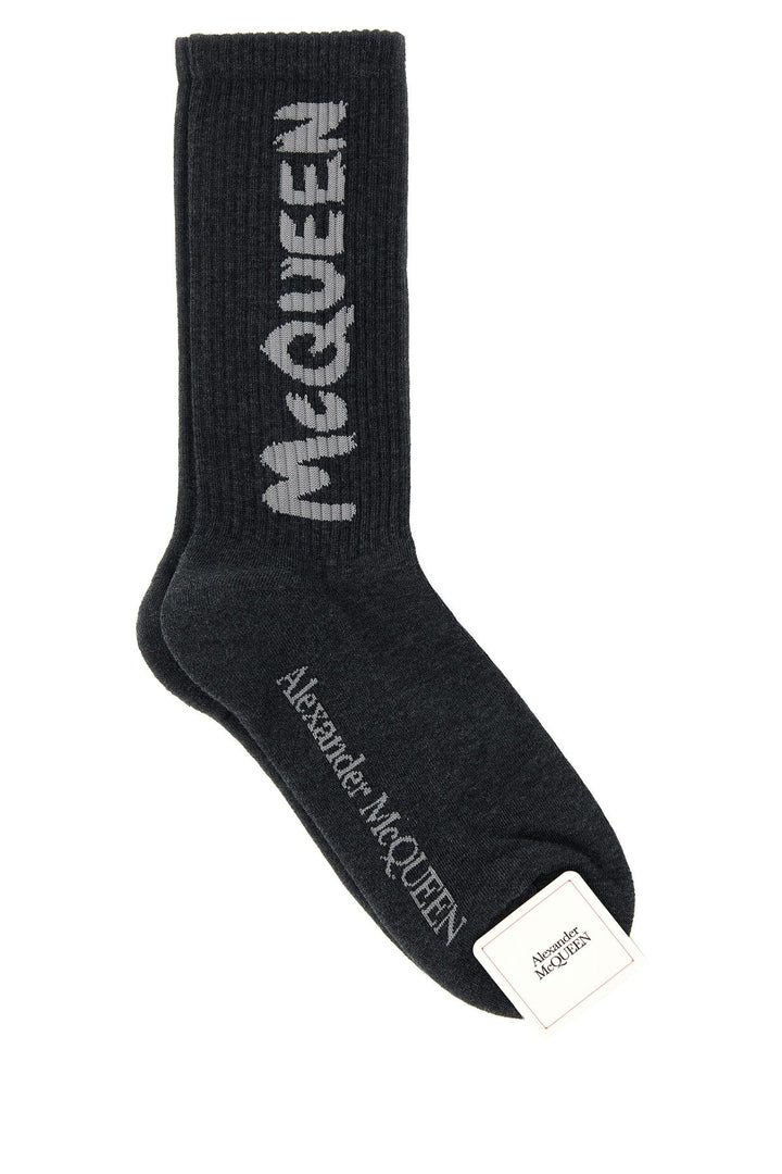 Graphite stretch cotton blend socks