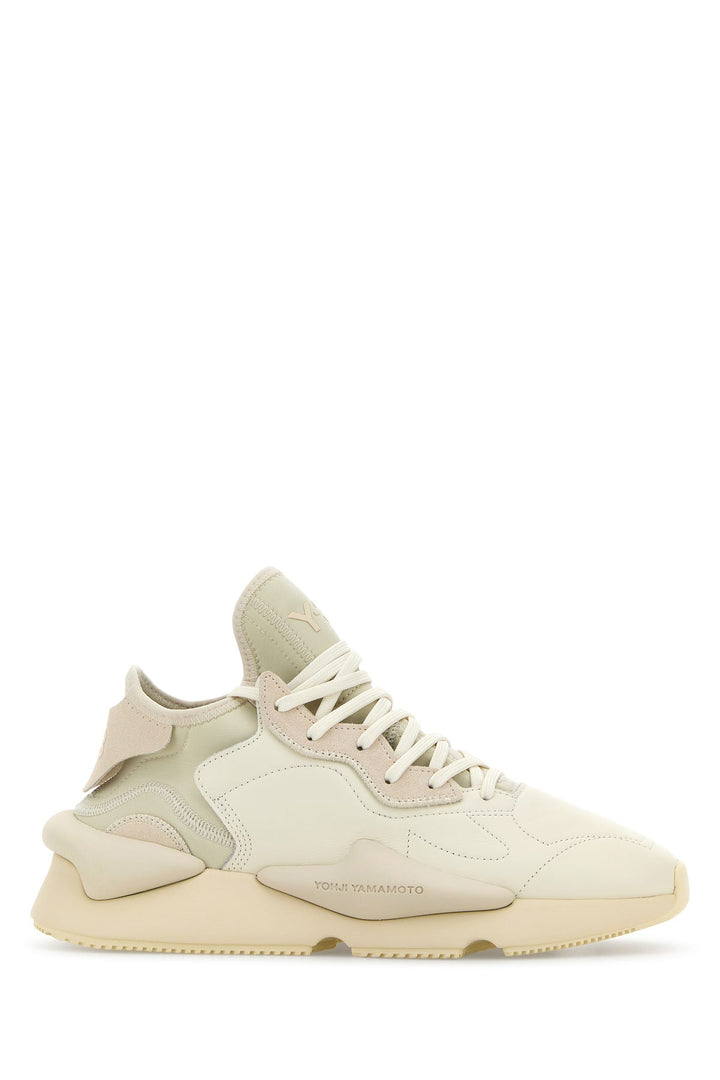 Sand fabric and leather Y-3 Kaiwa sneakers