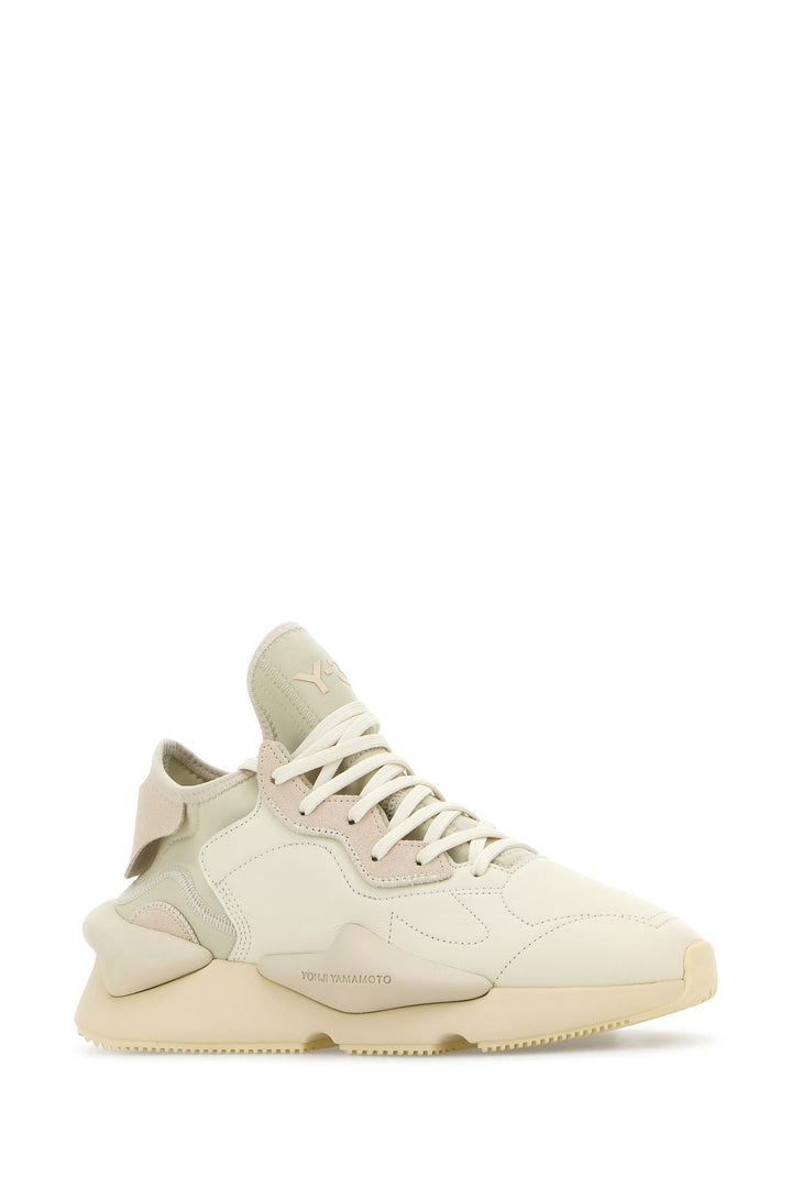 Sand fabric and leather Y-3 Kaiwa sneakers