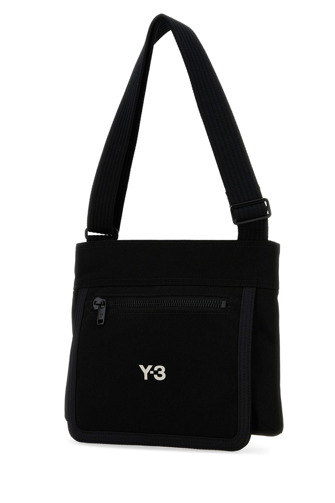 Black canvas crossbody bag