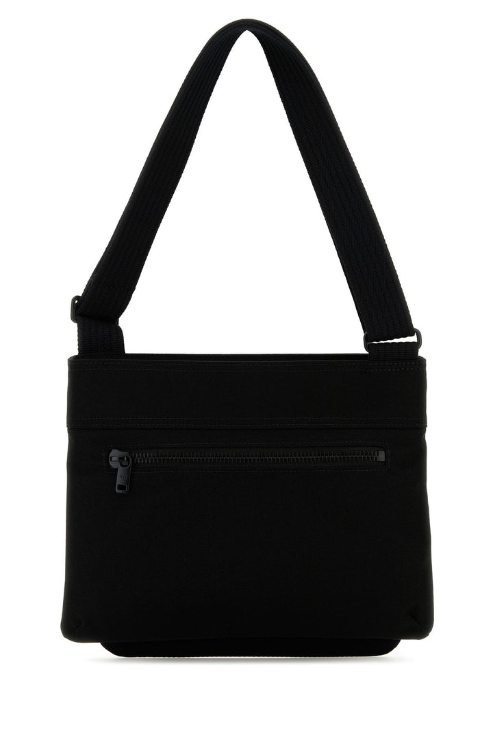 Black canvas crossbody bag