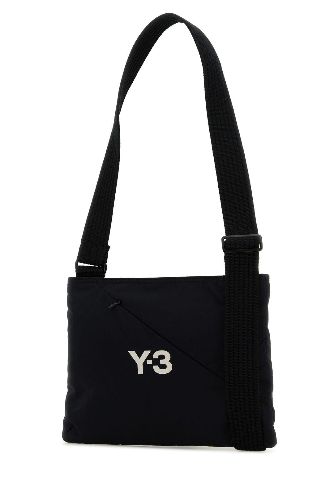 Black fabric Sacoche crossbody bag