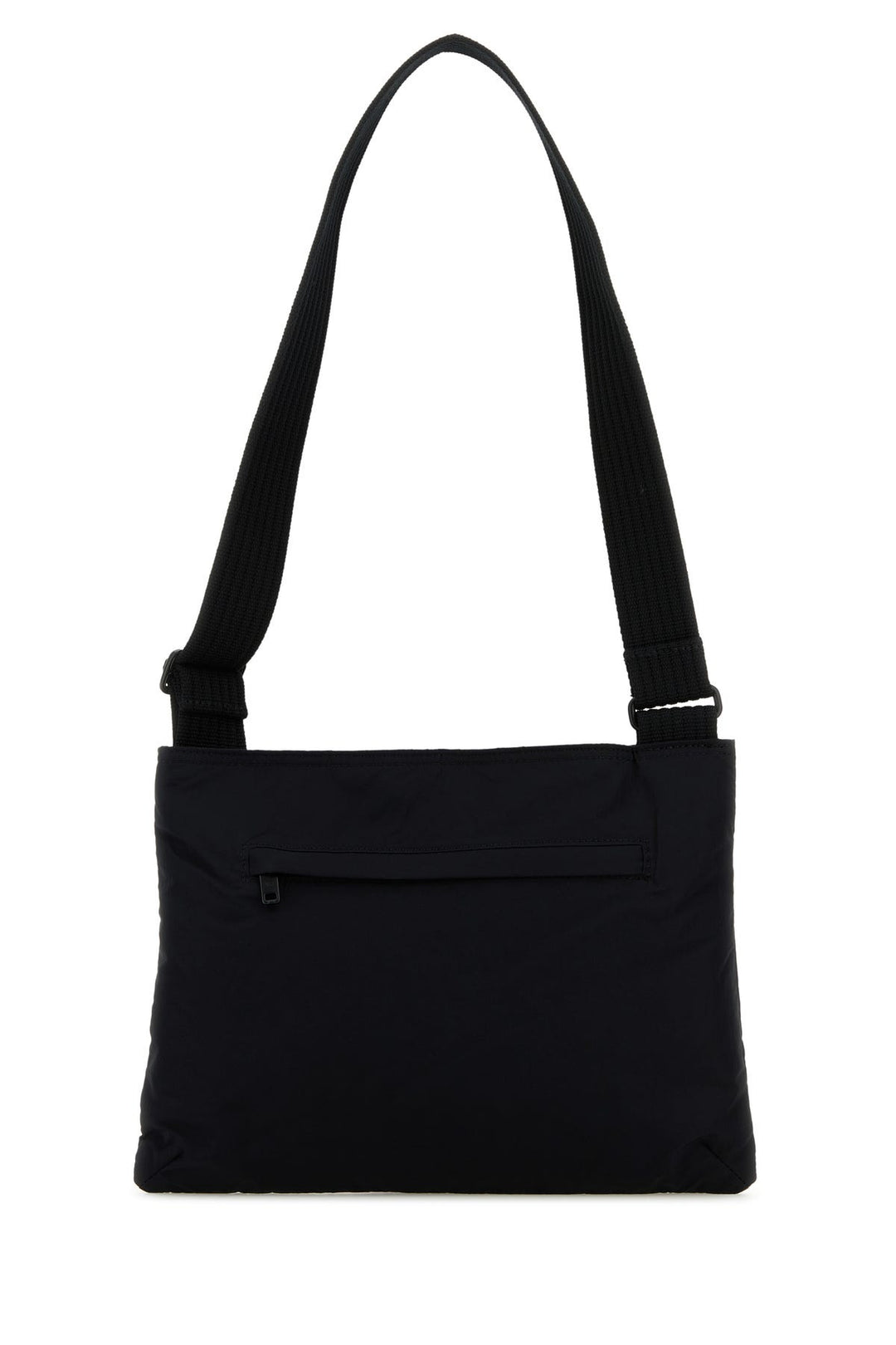 Black fabric Sacoche crossbody bag