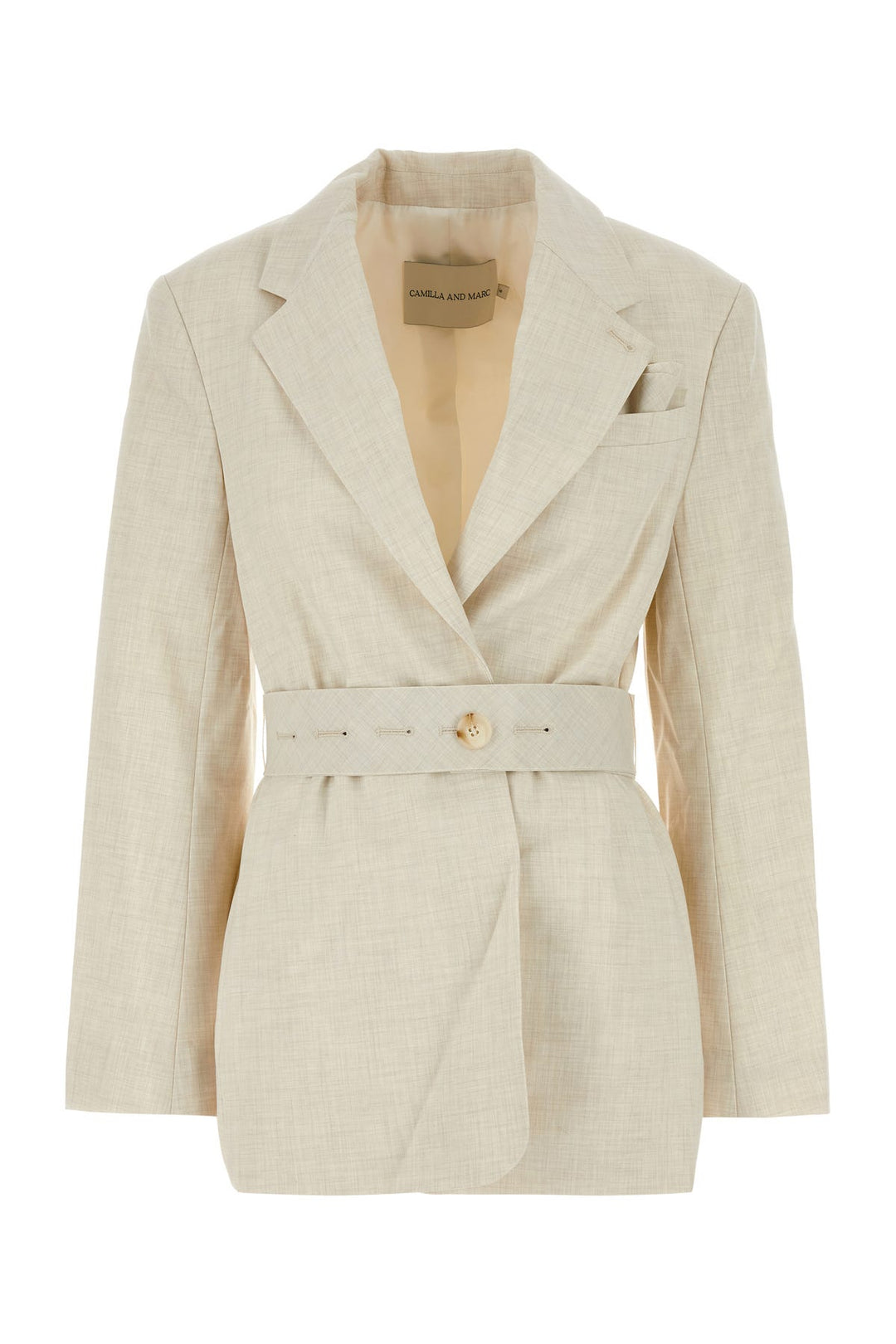 Sand stretch polyester blend Floris blazer